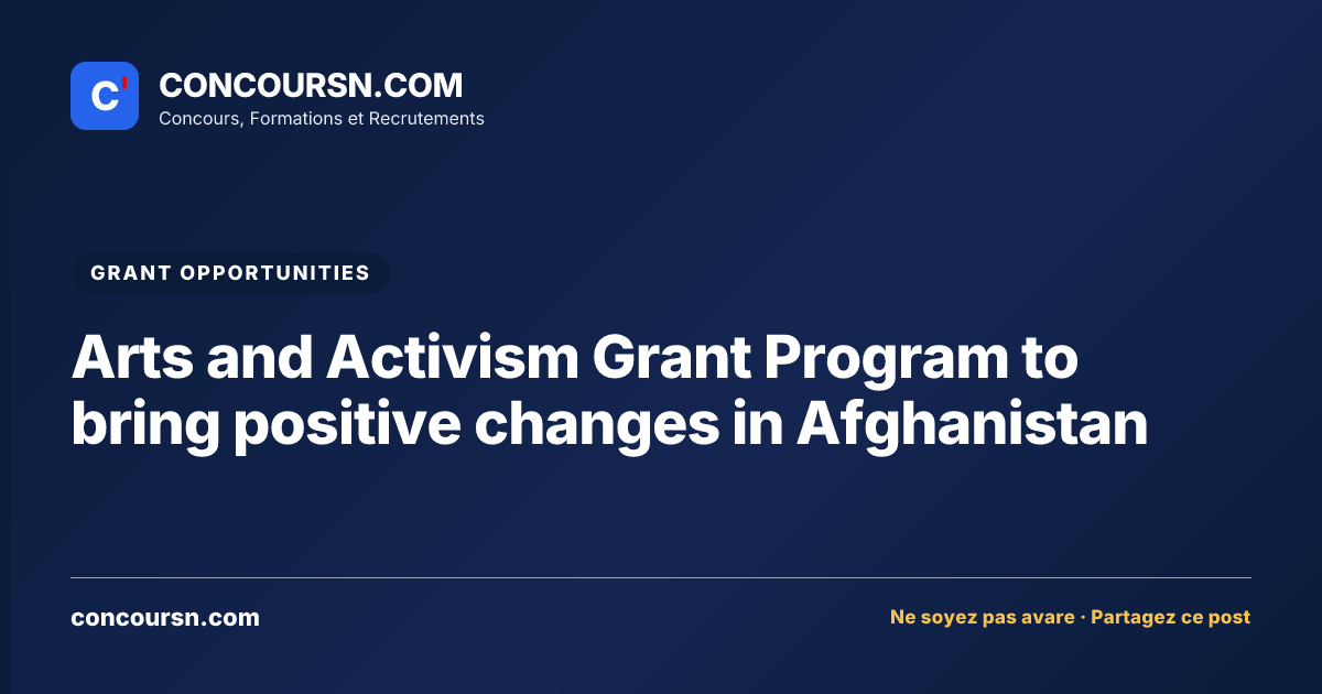 Illustration de l’article : Arts and Activism Grant Program to bring positive changes in Afghanistan