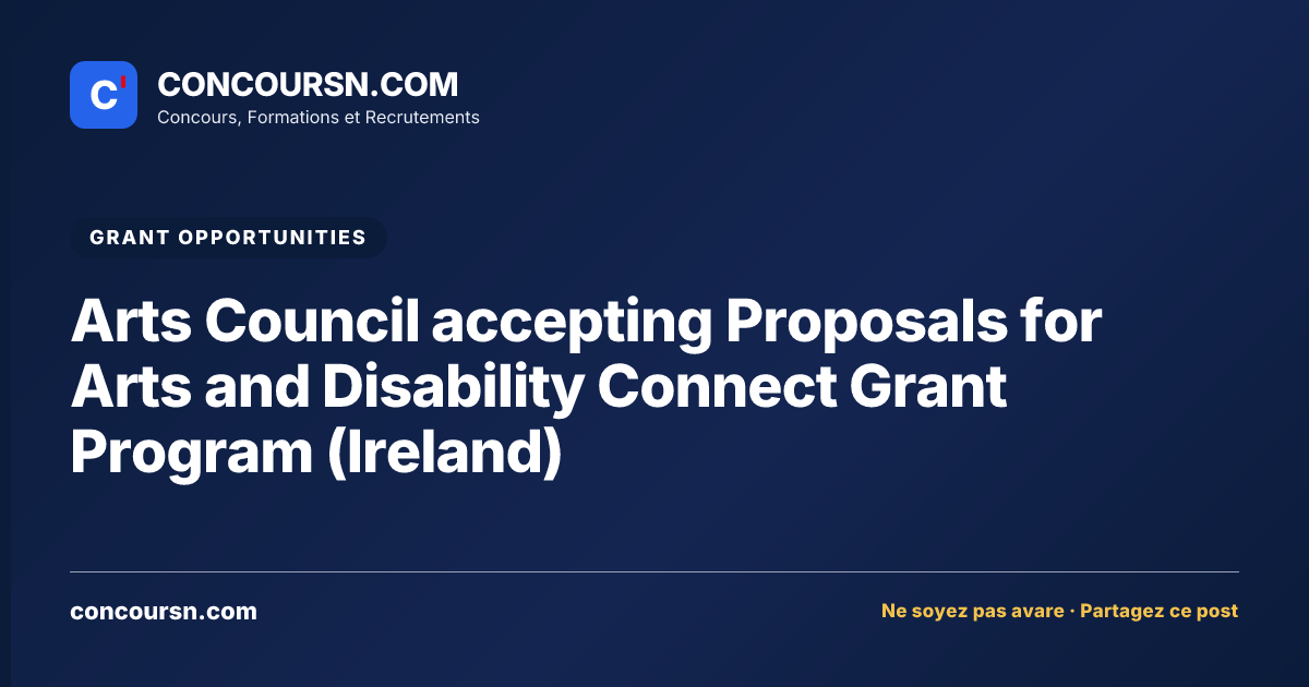Illustration de l’article : Arts Council accepting Proposals for Arts and Disability Connect Grant Program (Ireland)