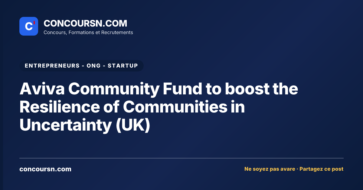 Illustration de l’article : Aviva Community Fund to boost the Resilience of Communities in Uncertainty (UK)