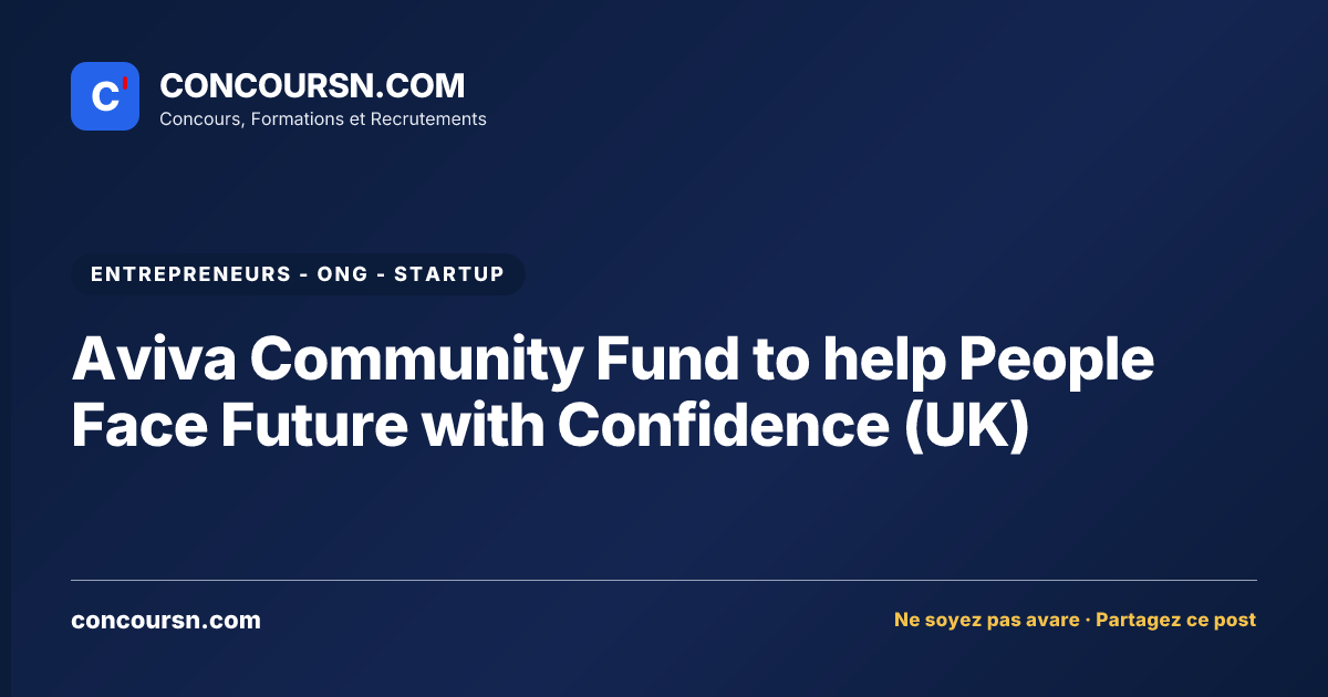 Illustration de l’article : Aviva Community Fund to help People Face Future with Confidence (UK)