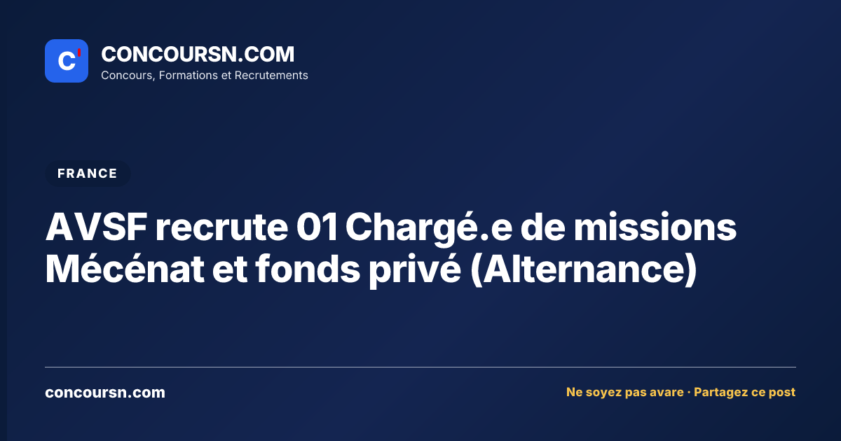 Illustration de l’article : AVSF recrute 01 Chargé.e de missions Mécénat et fonds privé (Alternance)