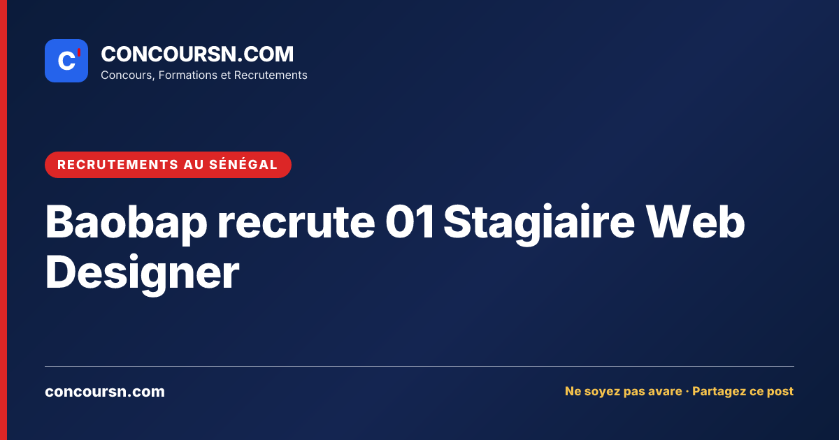 Illustration de l’article : Baobap recrute 01 Stagiaire Web Designer