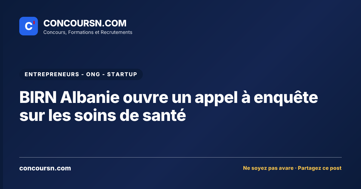 Illustration de l’article : BIRN Albanie ouvre un appel à enquête sur les soins de santé