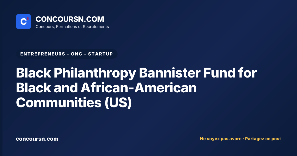 Illustration de l’article : Black Philanthropy Bannister Fund for Black and African-American Communities (US)