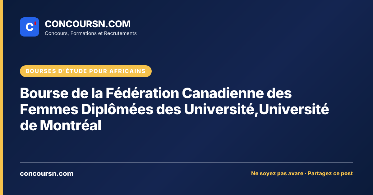 Illustration de l’article : Bourse de la Fédération Canadienne des Femmes Diplômées des Université,Université de Montréal
