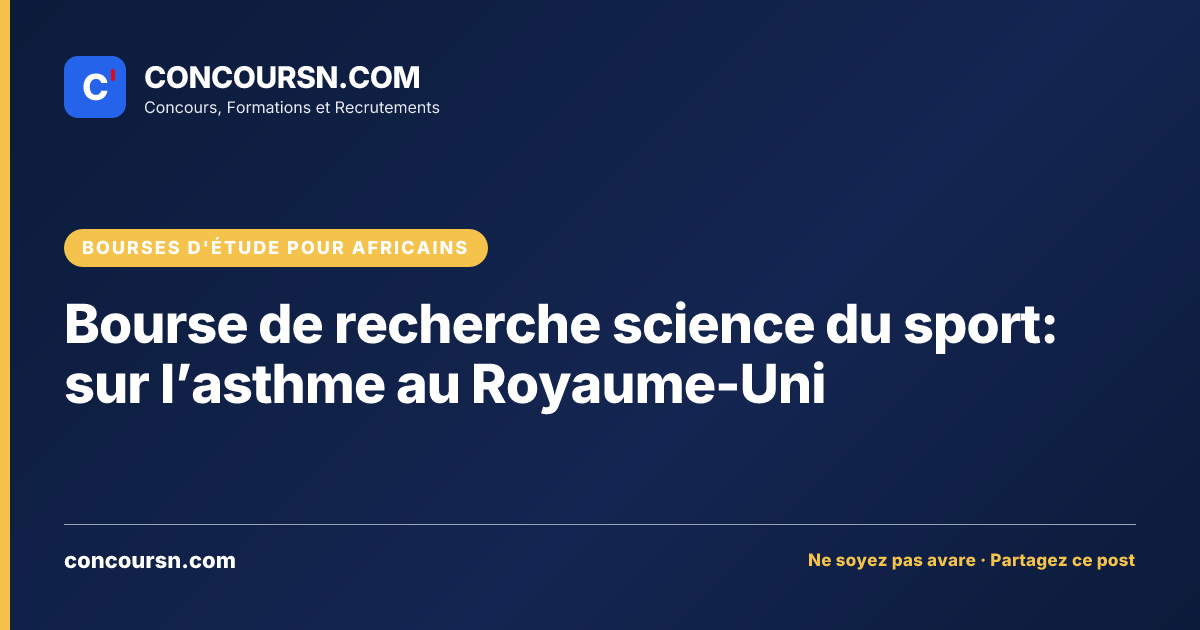 Illustration de l’article : Bourse de recherche science du sport: sur l’asthme au Royaume-Uni