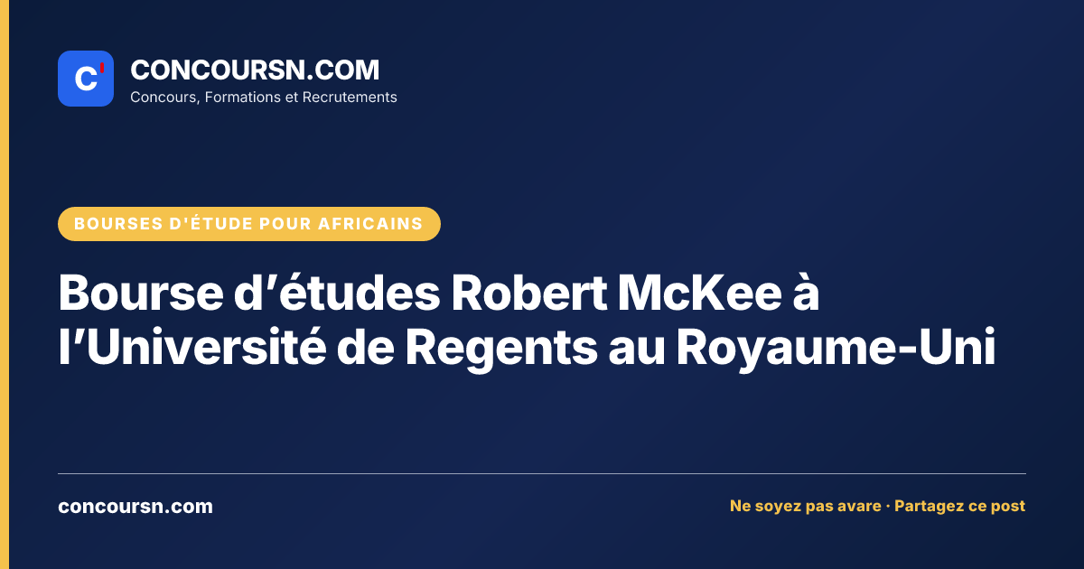 Illustration de l’article : Bourse d’études Robert McKee à l’Université de Regents au Royaume-Uni