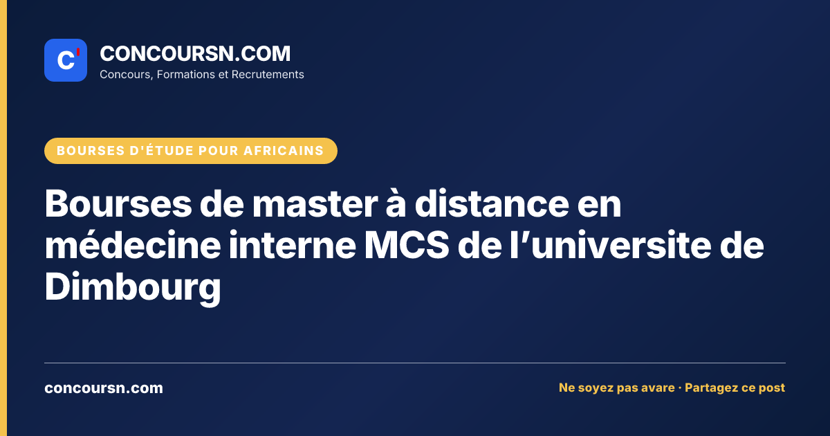Illustration de l’article : Bourses de master à distance en médecine interne MCS de l’universite de Dimbourg