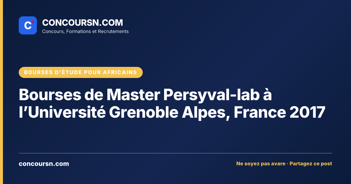 Illustration de l’article : Bourses de Master Persyval-lab à l’Université Grenoble Alpes, France 2017