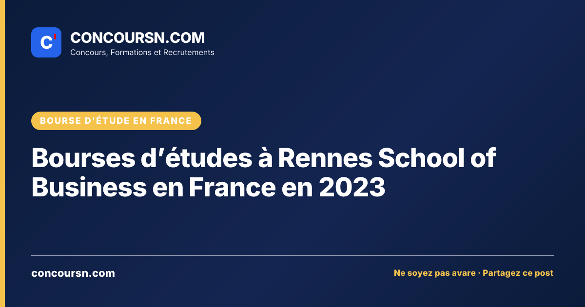 Illustration de l’article : Bourses d’études à Rennes School of Business en France en 2023
