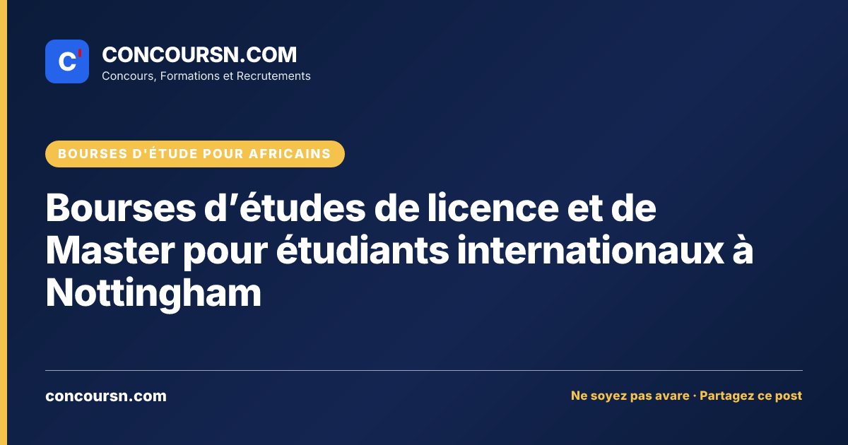 Illustration de l’article : Bourses d’études de licence et de Master pour étudiants internationaux à Nottingham