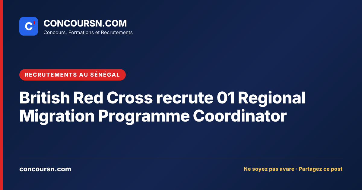 Illustration de l’article : British Red Cross recrute 01 Regional Migration Programme Coordinator