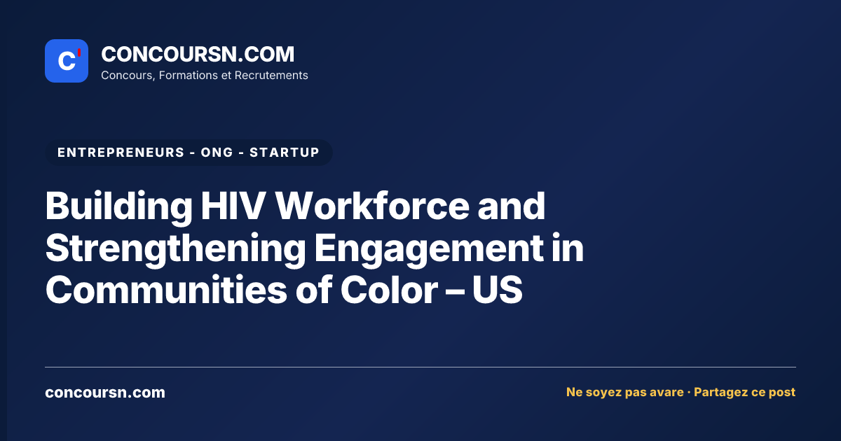 Illustration de l’article : Building HIV Workforce and Strengthening Engagement in Communities of Color – US