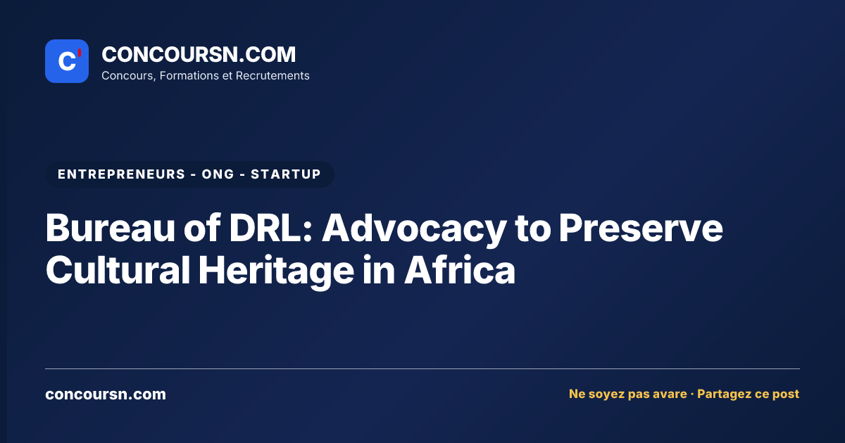Illustration de l’article : Bureau of DRL: Advocacy to Preserve Cultural Heritage in Africa