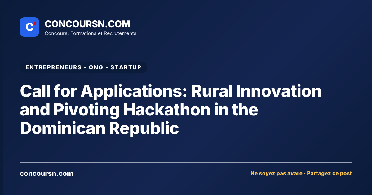 Illustration de l’article : Call for Applications: Rural Innovation and Pivoting Hackathon in the Dominican Republic