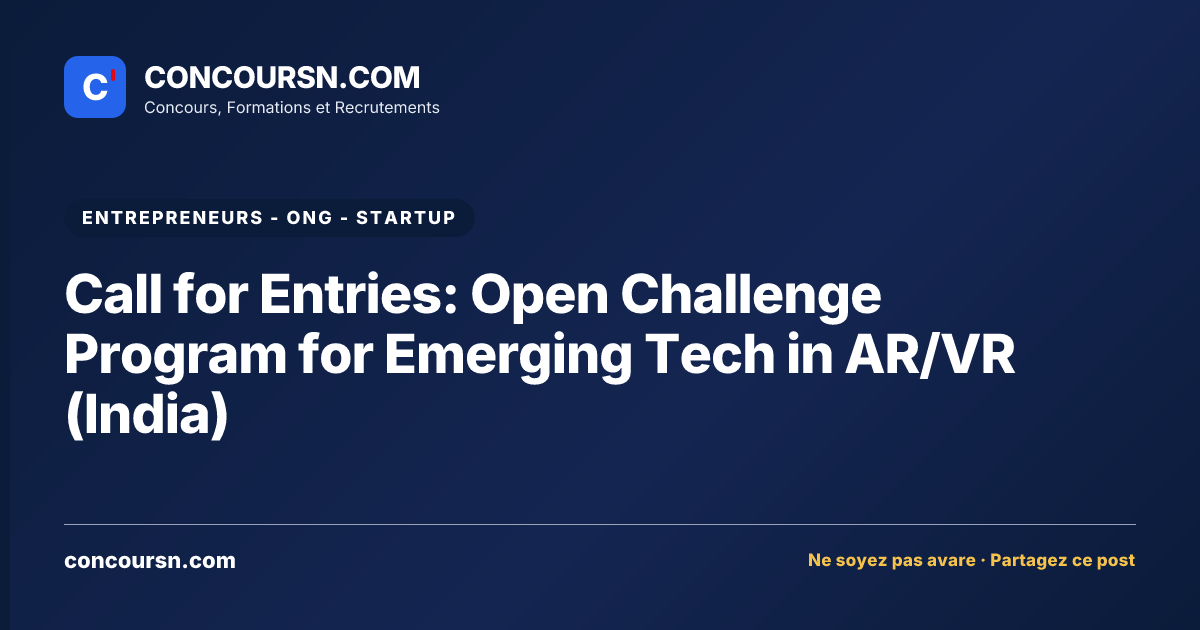 Illustration de l’article : Call for Entries: Open Challenge Program for Emerging Tech in AR/VR (India)