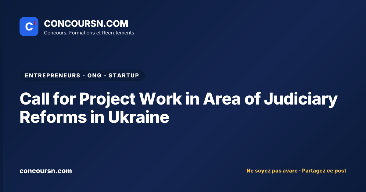 Illustration de l’article : Call for Project Work in Area of Judiciary Reforms in Ukraine