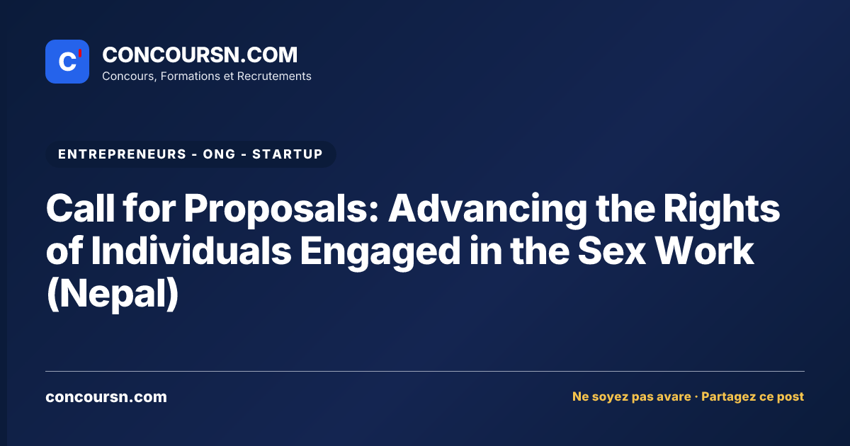 Illustration de l’article : Call for Proposals: Advancing the Rights of Individuals Engaged in the Sex Work (Nepal)