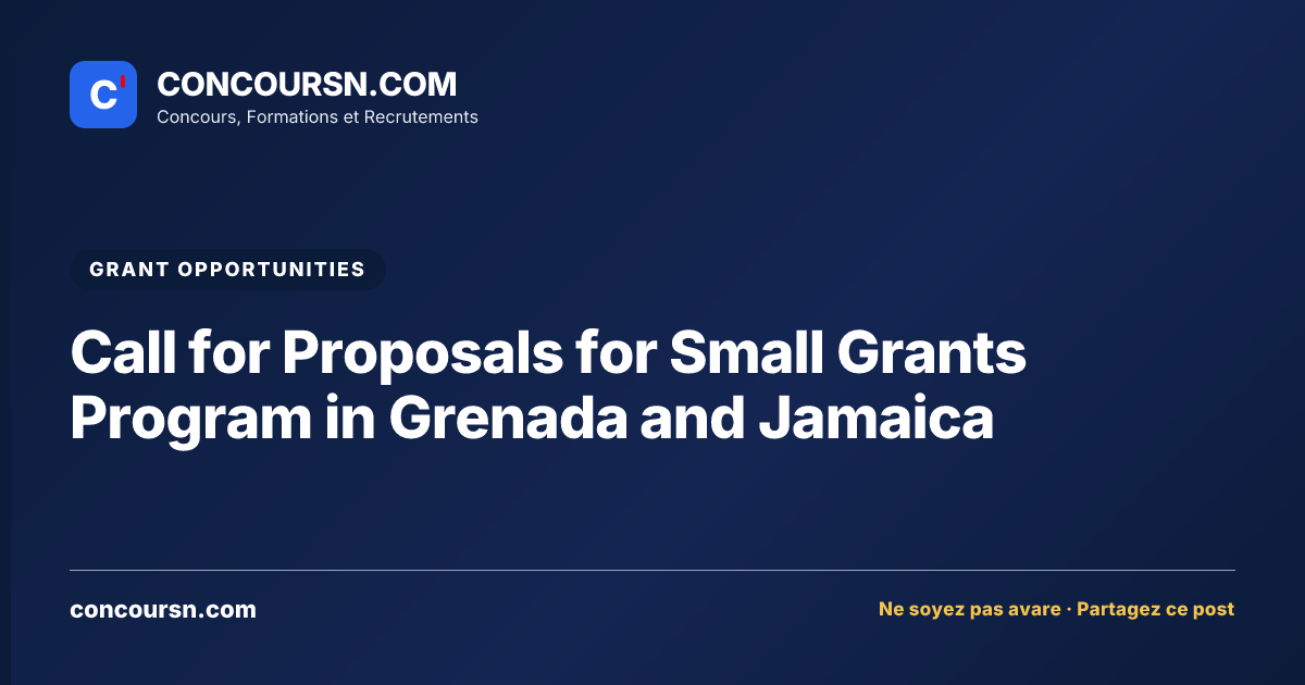 Illustration de l’article : Call for Proposals for Small Grants Program in Grenada and Jamaica
