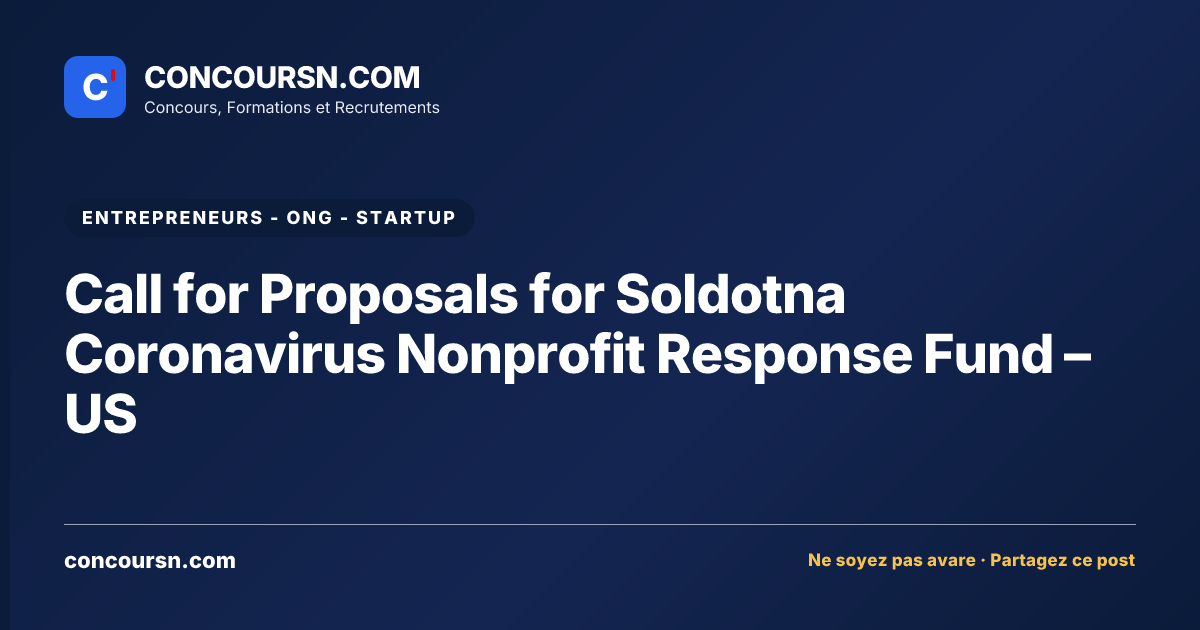 Illustration de l’article : Call for Proposals for Soldotna Coronavirus Nonprofit Response Fund – US