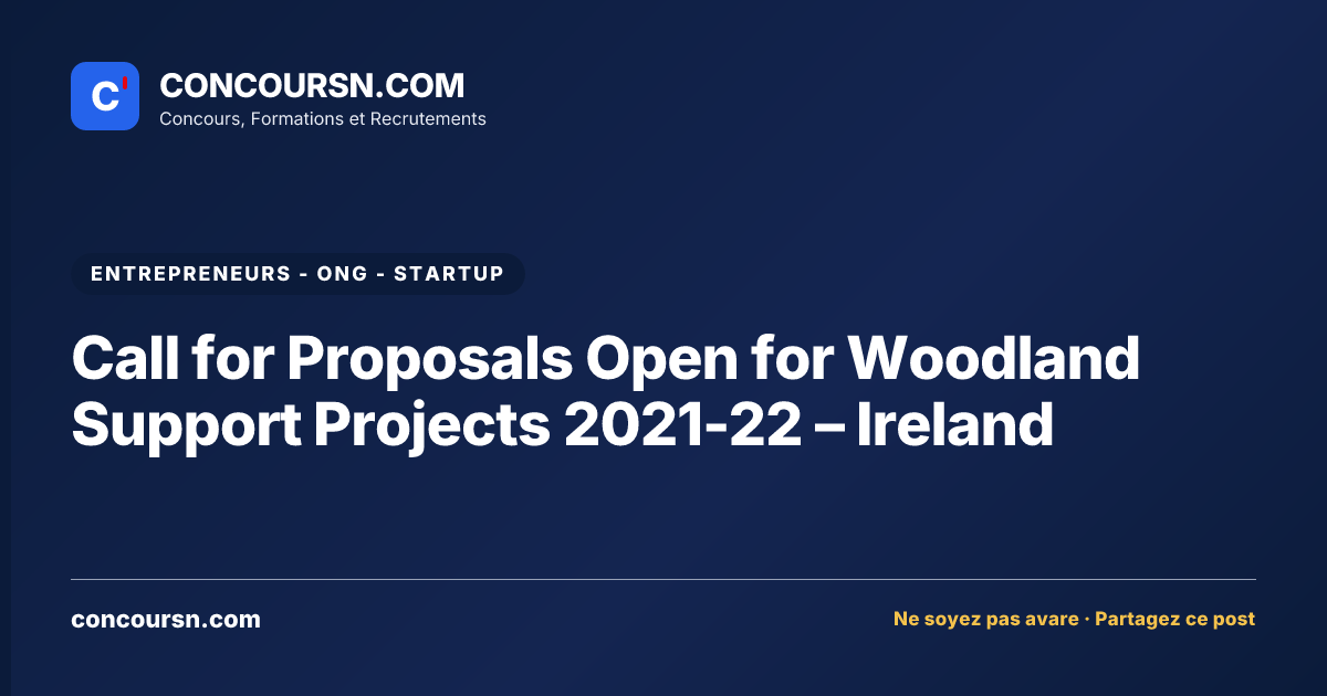 Illustration de l’article : Call for Proposals Open for Woodland Support Projects 2021-22 – Ireland