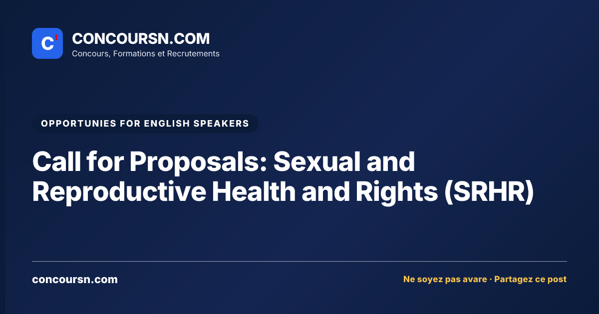 Illustration de l’article : Call for Proposals: Sexual and Reproductive Health and Rights (SRHR)