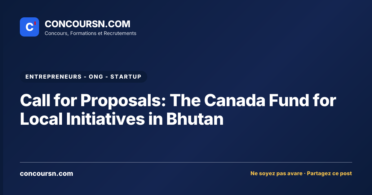 Illustration de l’article : Call for Proposals: The Canada Fund for Local Initiatives in Bhutan