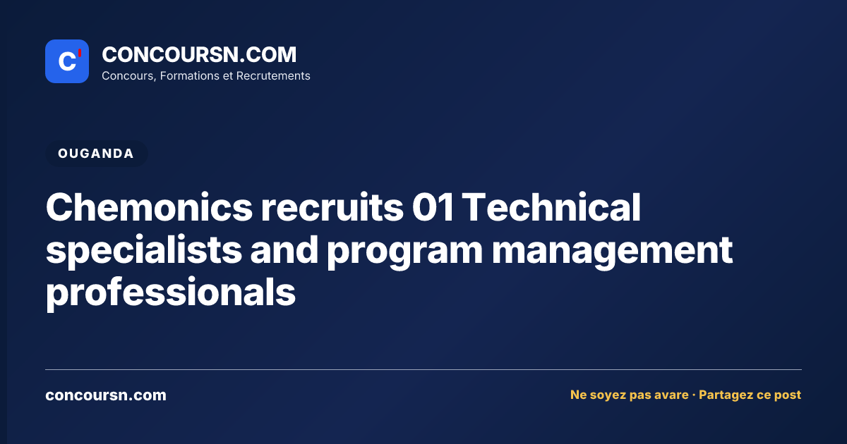 Illustration de l’article : Chemonics recruits 01 Technical specialists and program management professionals