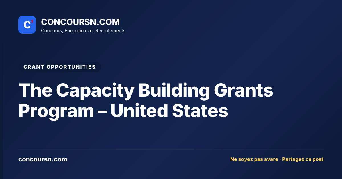 Illustration de l’article : The Capacity Building Grants Program – United States