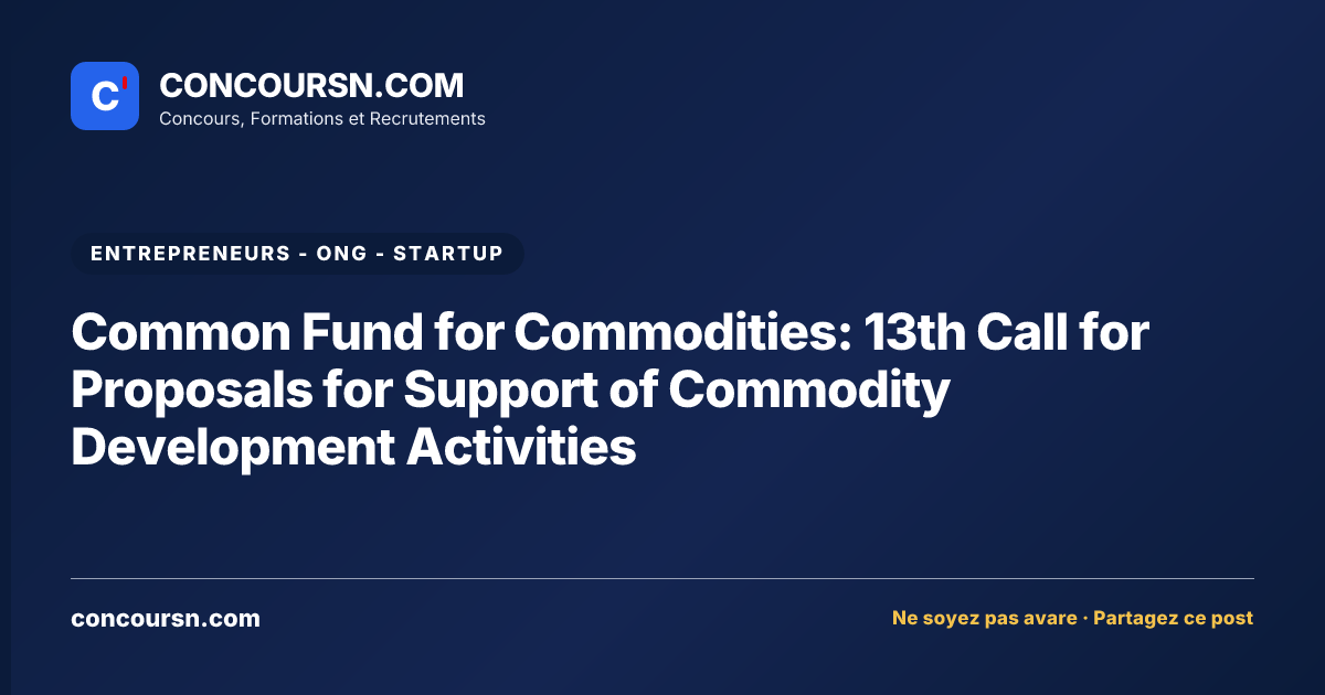 Illustration de l’article : Common Fund for Commodities: 13th Call for Proposals for Support of Commodity Development Activities
