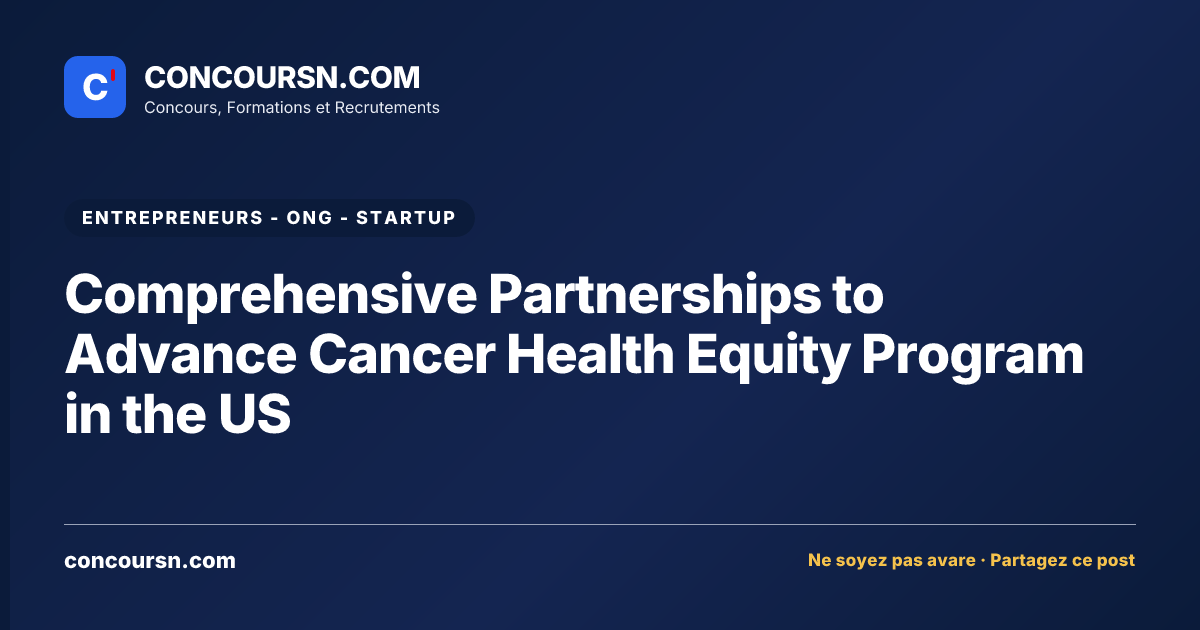 Illustration de l’article : Comprehensive Partnerships to Advance Cancer Health Equity Program in the US