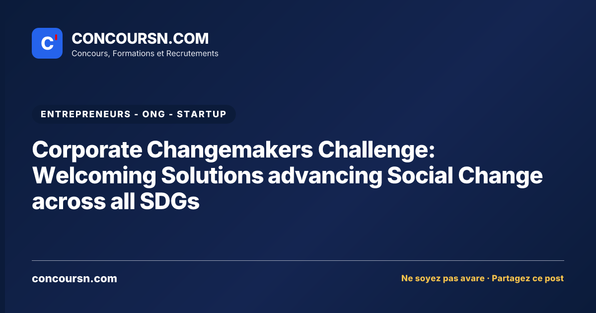 Illustration de l’article : Corporate Changemakers Challenge: Welcoming Solutions advancing Social Change across all SDGs