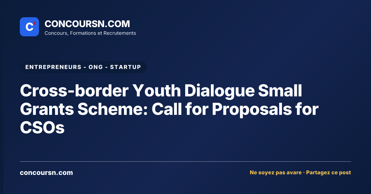 Illustration de l’article : Cross-border Youth Dialogue Small Grants Scheme: Call for Proposals for CSOs