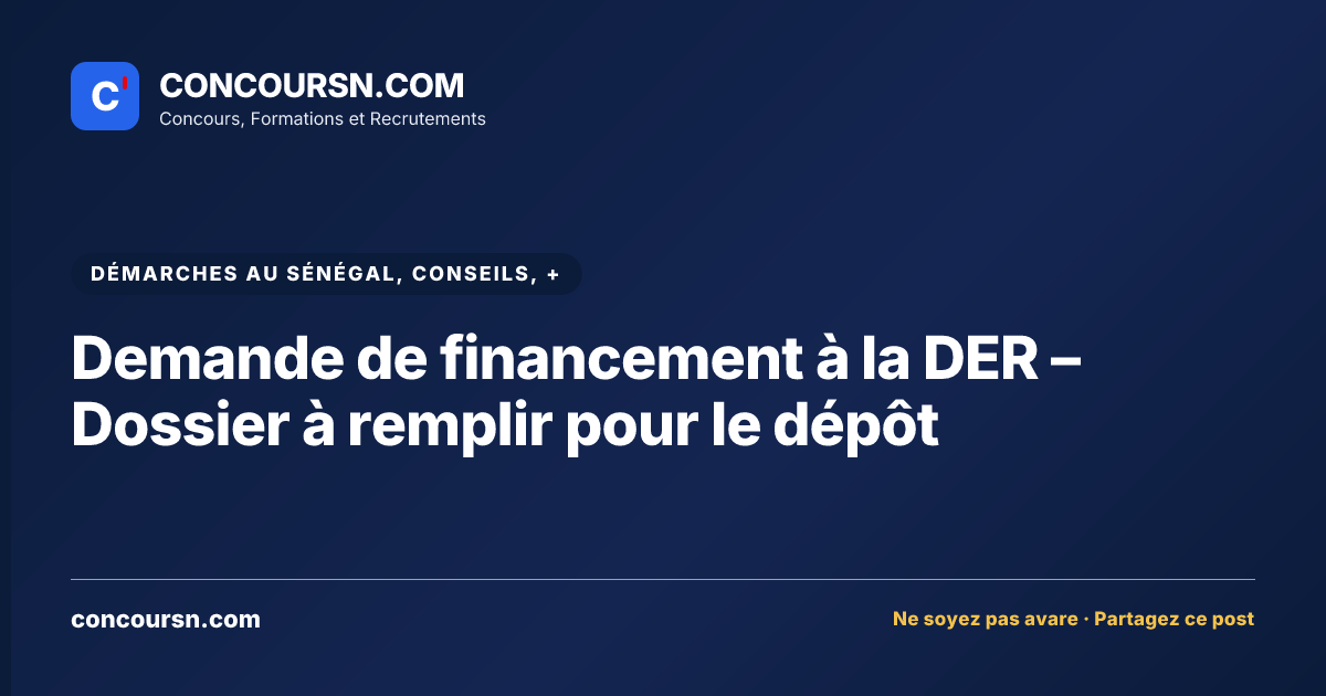Illustration de l’article : Demande de financement à la DER – Dossier à remplir pour le dépôt