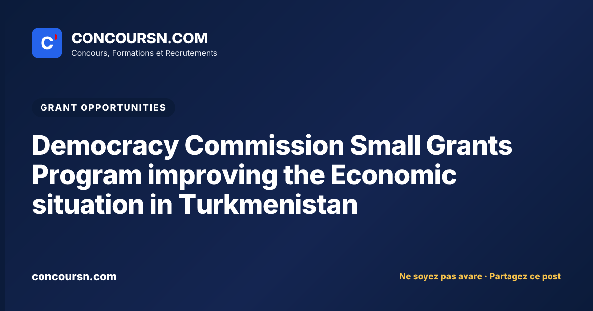 Illustration de l’article : Democracy Commission Small Grants Program improving the Economic situation in Turkmenistan