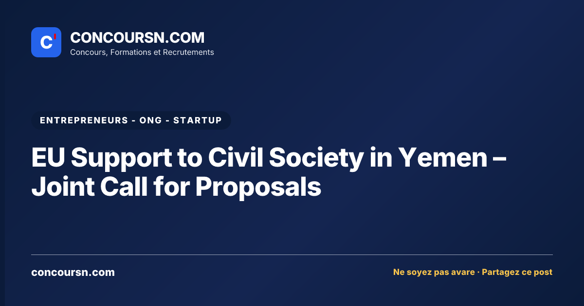 Illustration de l’article : EU Support to Civil Society in Yemen – Joint Call for Proposals
