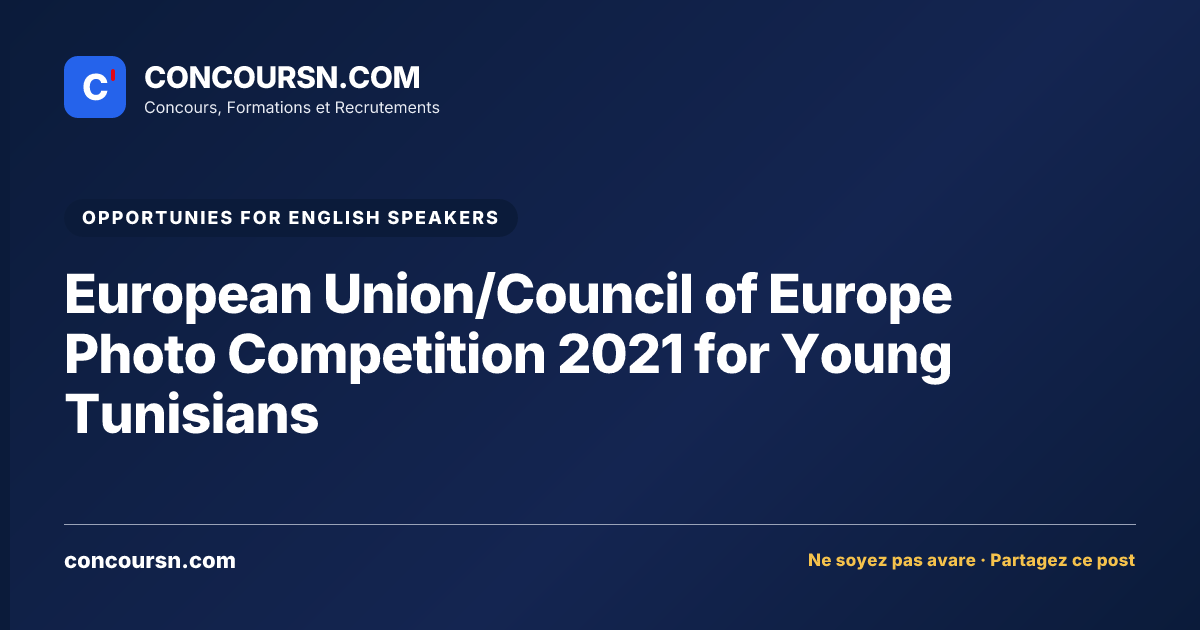 Illustration de l’article : European Union/Council of Europe Photo Competition 2021 for Young Tunisians