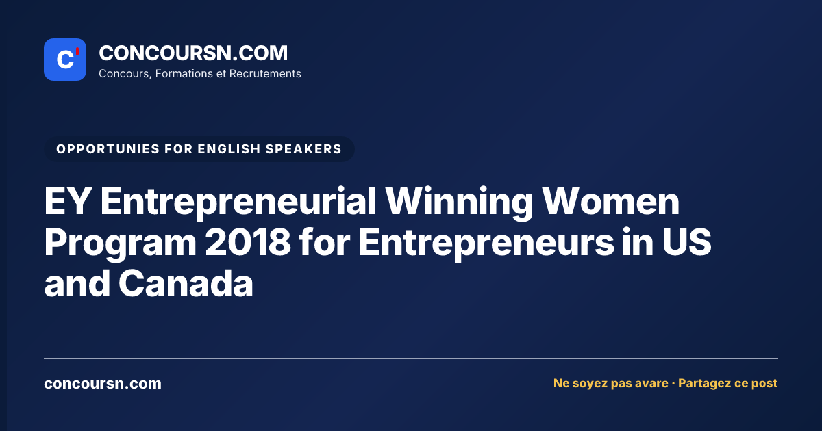 Illustration de l’article : EY Entrepreneurial Winning Women Program 2018 for Entrepreneurs in US and Canada