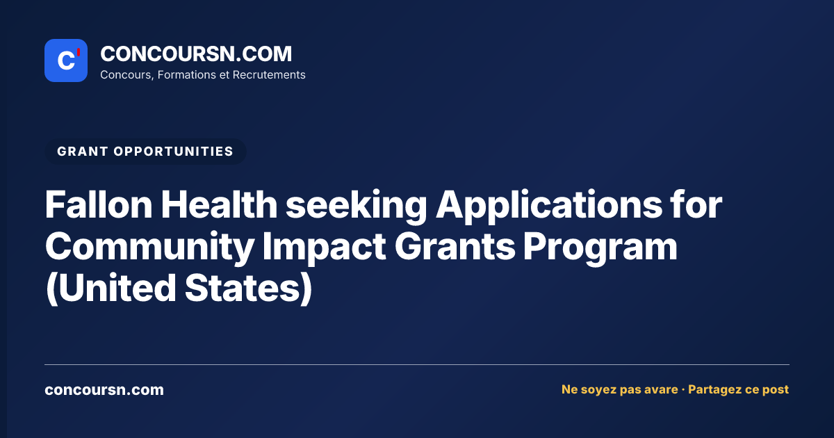 Illustration de l’article : Fallon Health seeking Applications for Community Impact Grants Program (United States)