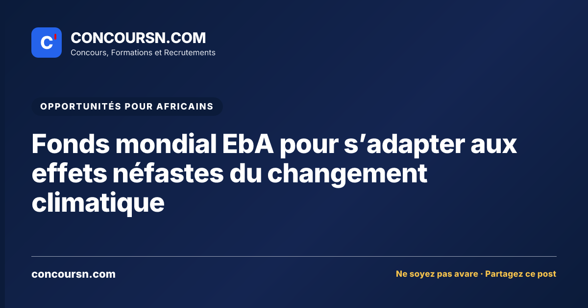 Illustration de l’article : Fonds mondial EbA pour s’adapter aux effets néfastes du changement climatique