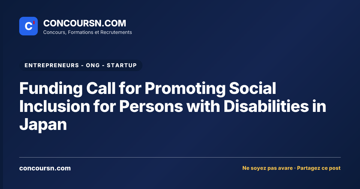 Illustration de l’article : Funding Call for Promoting Social Inclusion for Persons with Disabilities in Japan
