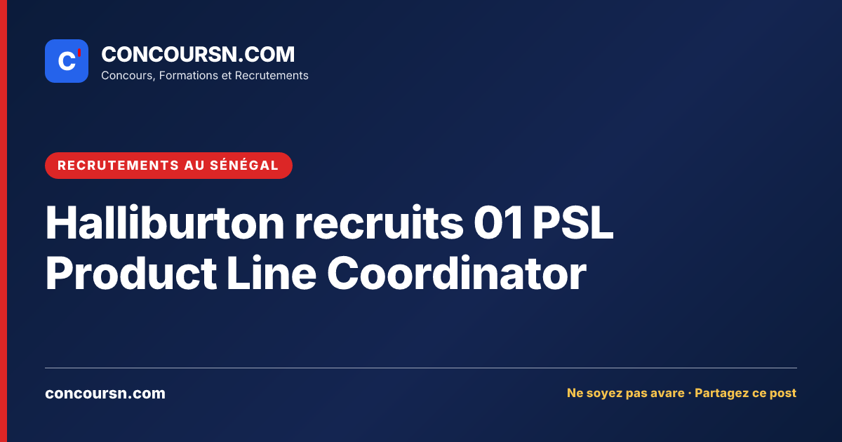 Illustration de l’article : Halliburton recruits 01 PSL Product Line Coordinator