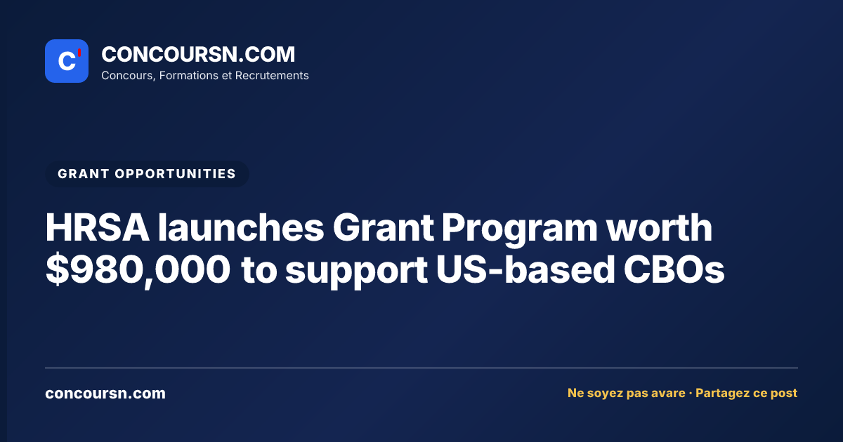 Illustration de l’article : HRSA launches Grant Program worth $980,000 to support US-based CBOs