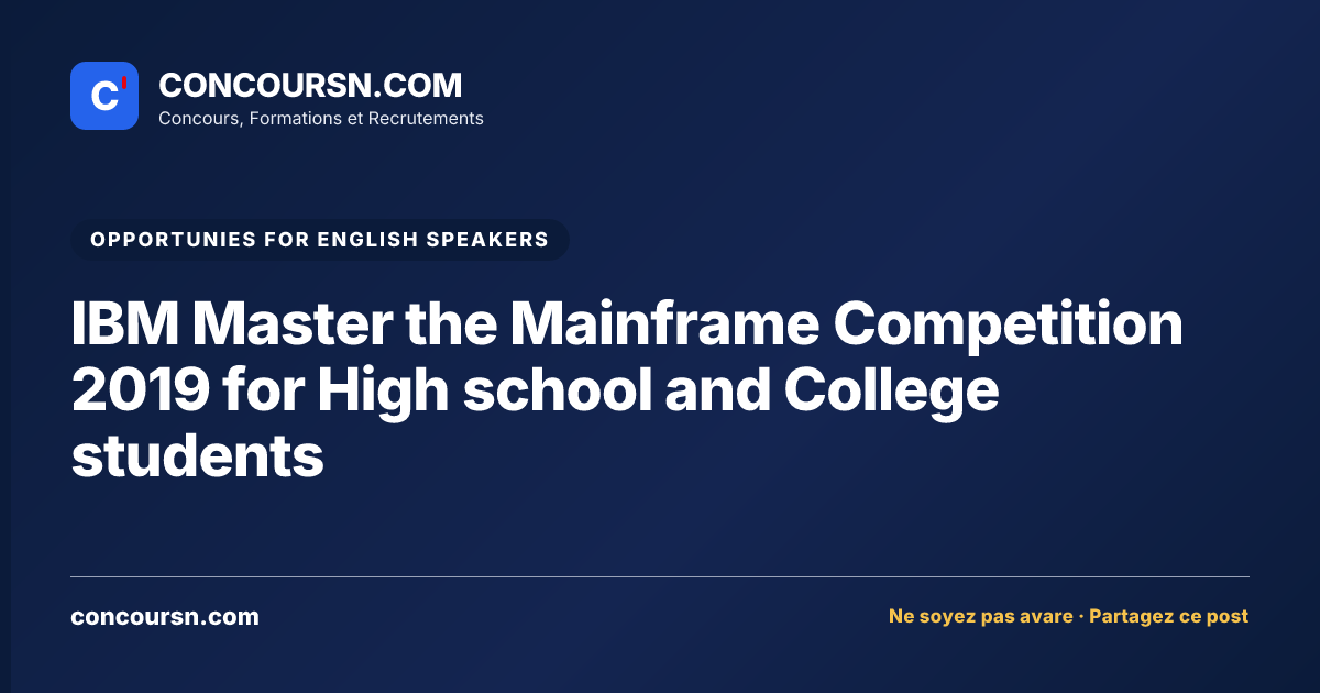 Illustration de l’article : IBM Master the Mainframe Competition 2019 for High school and College students