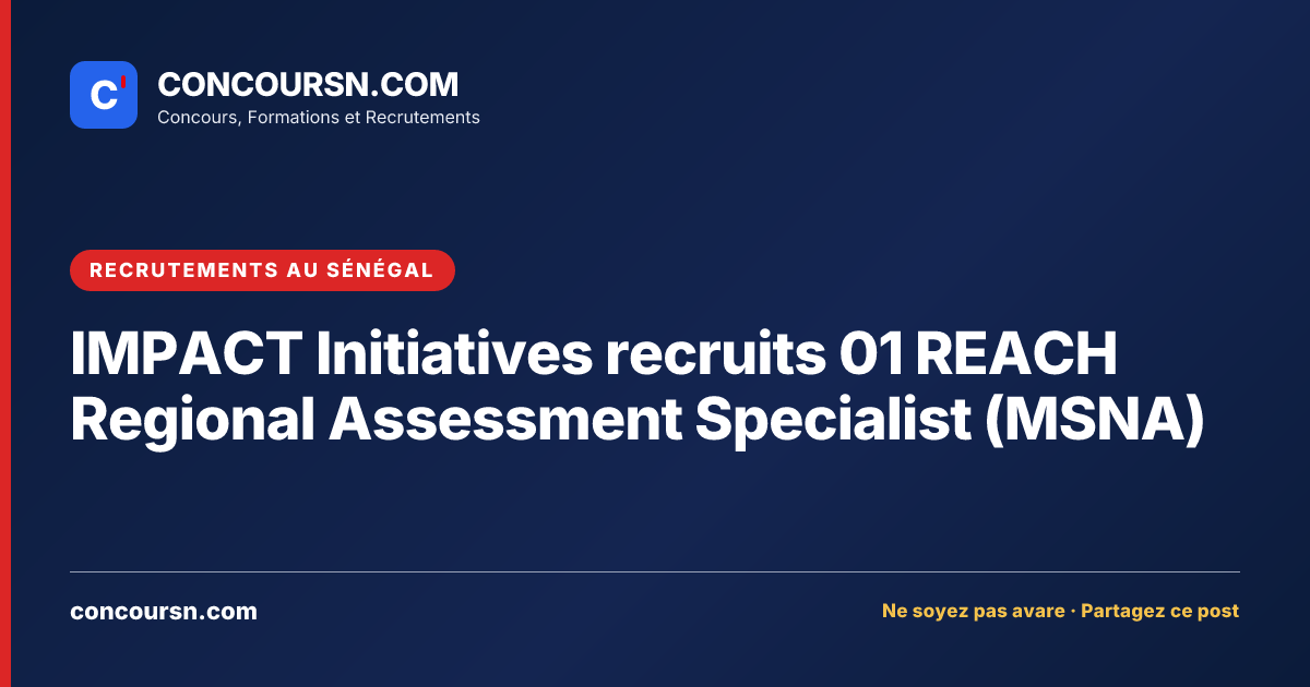 Illustration de l’article : IMPACT Initiatives recruits 01 REACH Regional Assessment Specialist (MSNA)