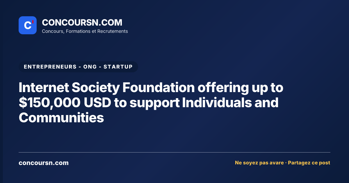 Illustration de l’article : Internet Society Foundation offering up to $150,000 USD to support Individuals and Communities