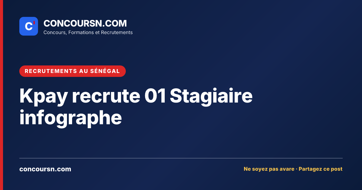 Illustration de l’article : Kpay recrute 01 Stagiaire infographe