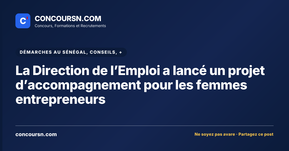 Illustration de l’article : La Direction de l’Emploi a lancé un projet d’accompagnement pour les femmes entrepreneurs