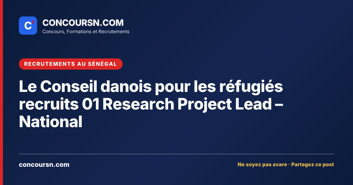 Illustration de l’article : Le Conseil danois pour les réfugiés recruits 01 Research Project Lead – National