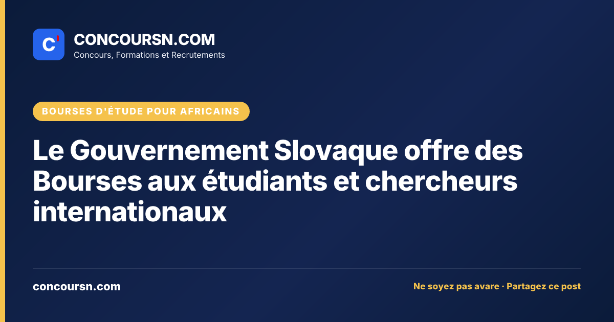 Illustration de l’article : Le Gouvernement Slovaque offre des Bourses aux étudiants et chercheurs internationaux